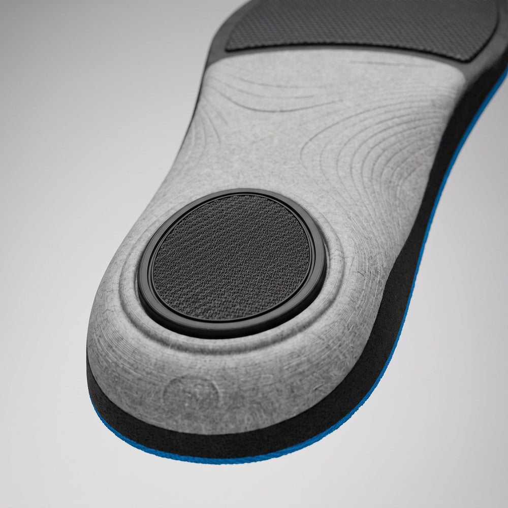 Heel cushion pad on the underside of a Lagoon insole