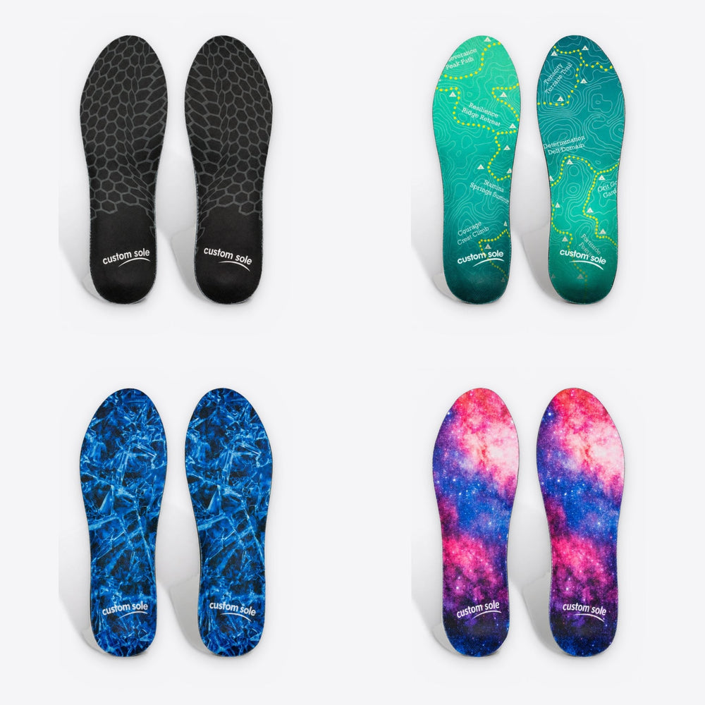 Two insoles, one full length and one shorter, shown as a length choice