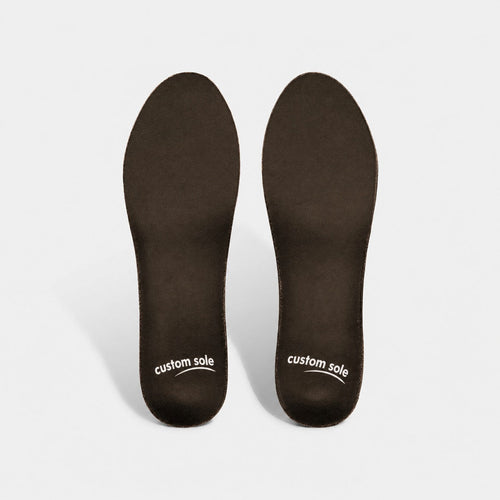 Espresso custom insoles, 3D-printed arch from a phone scan, Full Length or 3/4 Length